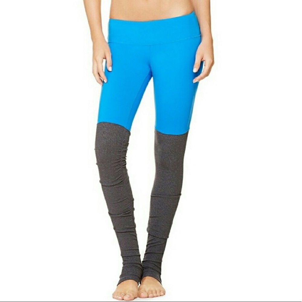 Alo Goddess Leggings Blue And Grey
